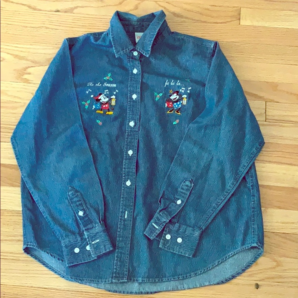 Disney Christmas button down